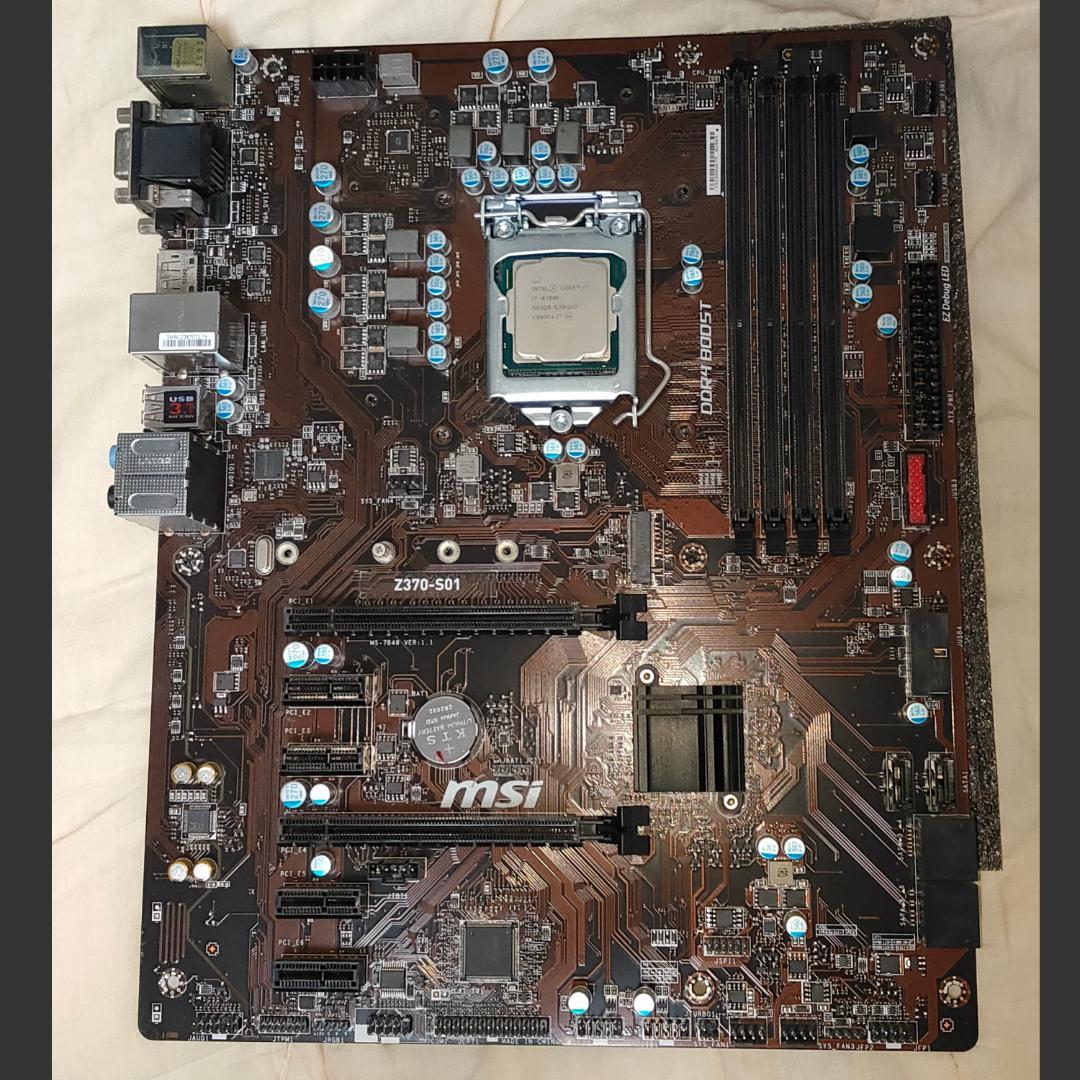 マザーボード Z370-S01 + i7-8700K セット
