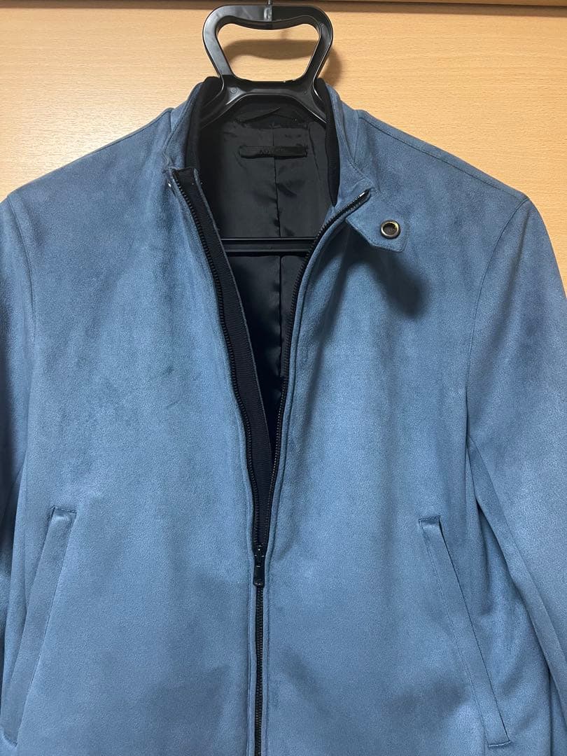美品 AOURE ポンチスエード シングルライダース