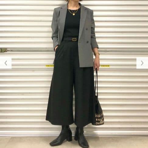 【極美品】UNIQLO ダブルジャケット XL グレー テーラードジャケット