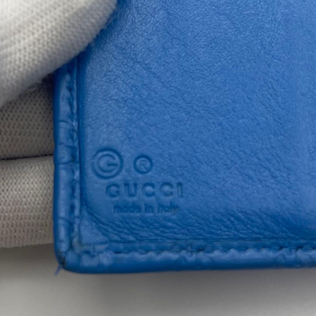 ✨希少✨GUCCI グッチ 二つ折り財布 マイクロシマ GG レザー レアカラー