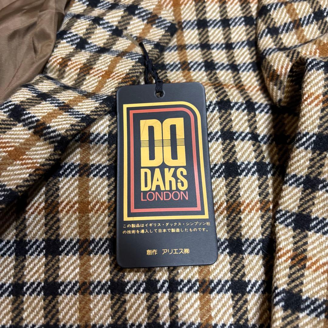 DAKS カシミヤ100% チェックテーラードジャケット 日本製 デッドストック
