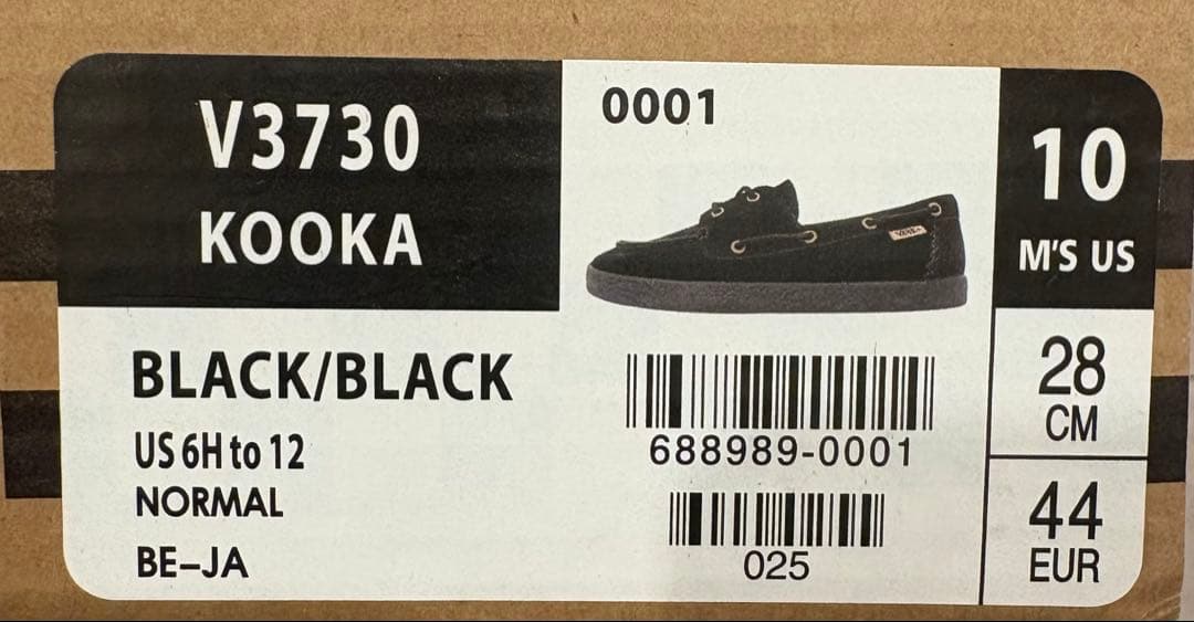 新品VANS KOOKA クーカ モカシン ローファー BLACK 28.0cm