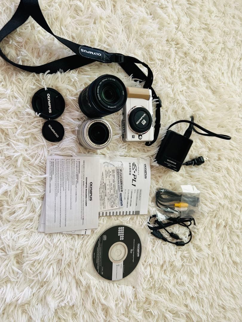 OLYMPUS E-PL1 ダブルズームキット ホワイト付属品完備品