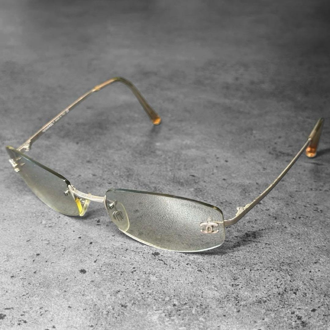 小物 CHANEL Coco Mark Rimless sunglasses