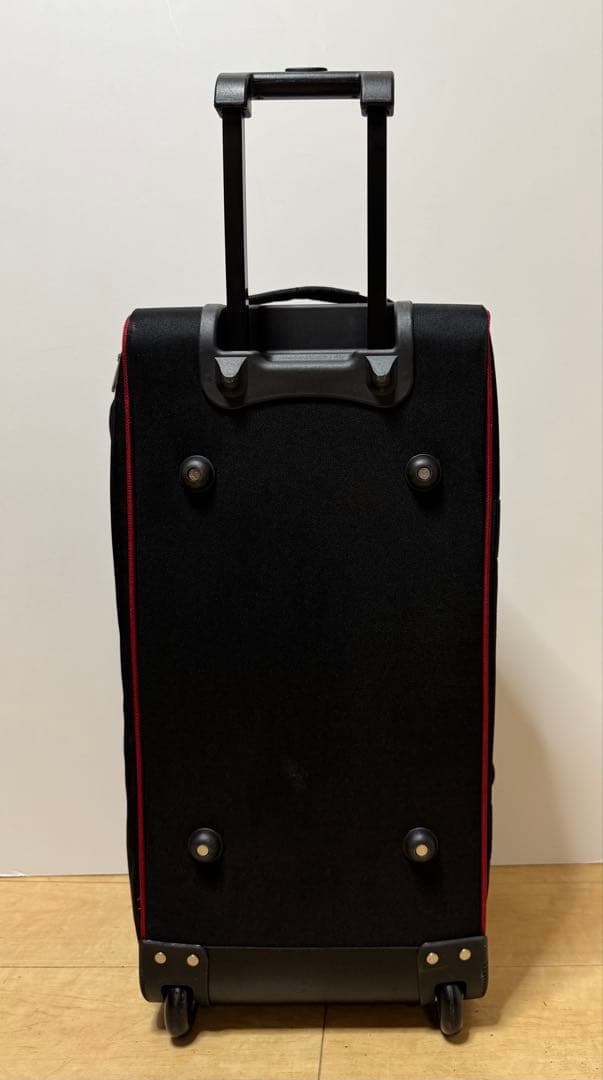 Coleman コールマンキャリー付き　ボストンバッグ　黒/赤　大容量　美品