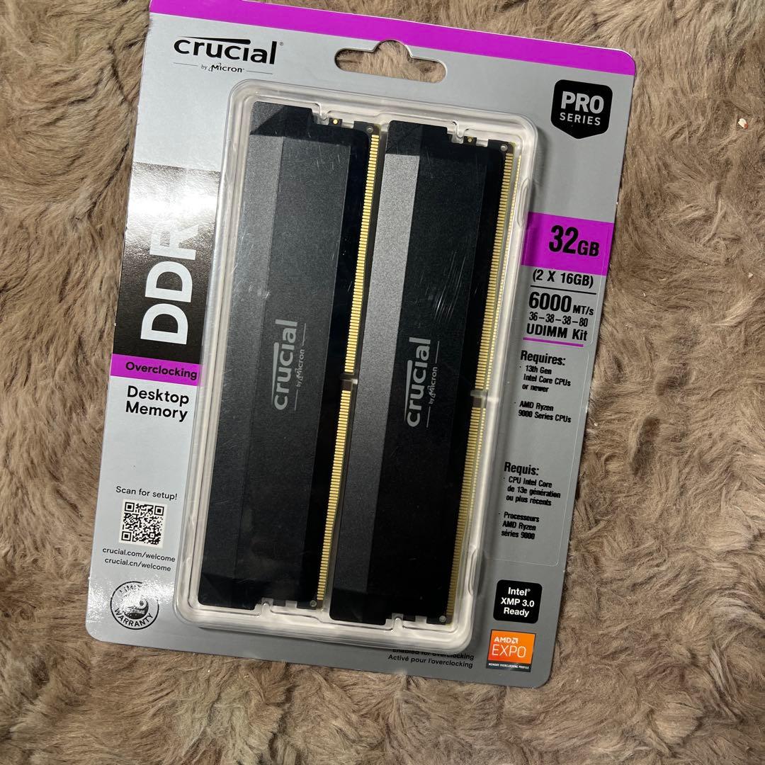 リ*K様 Crucial(クルーシャル) PRO (マイクロン製) 16GB×2