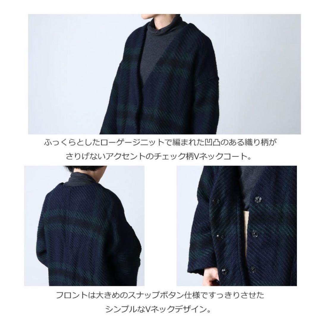 【新品】ジョンブラニガン Vネック チェックコート アイルランド製