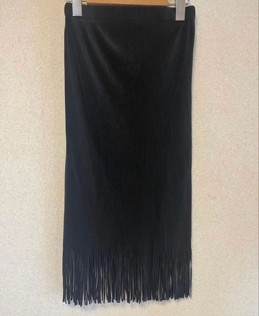 レア　試着のみ　PLEATS PLEASE イッセイミヤケ フリンジ　スカート