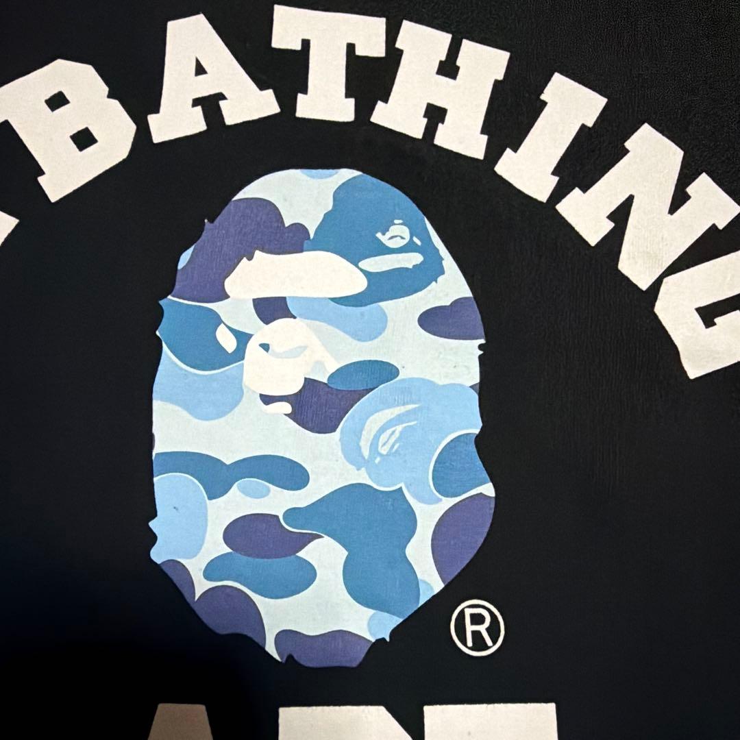 A BATHING APE BAPE BLUE CALLEGE tシャツ 2XL
