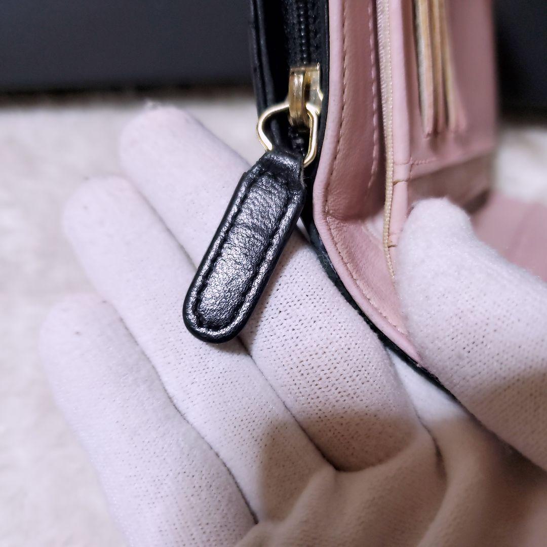 シャネル　CHANEL 財布　二つ折り　折り財布　ピンク