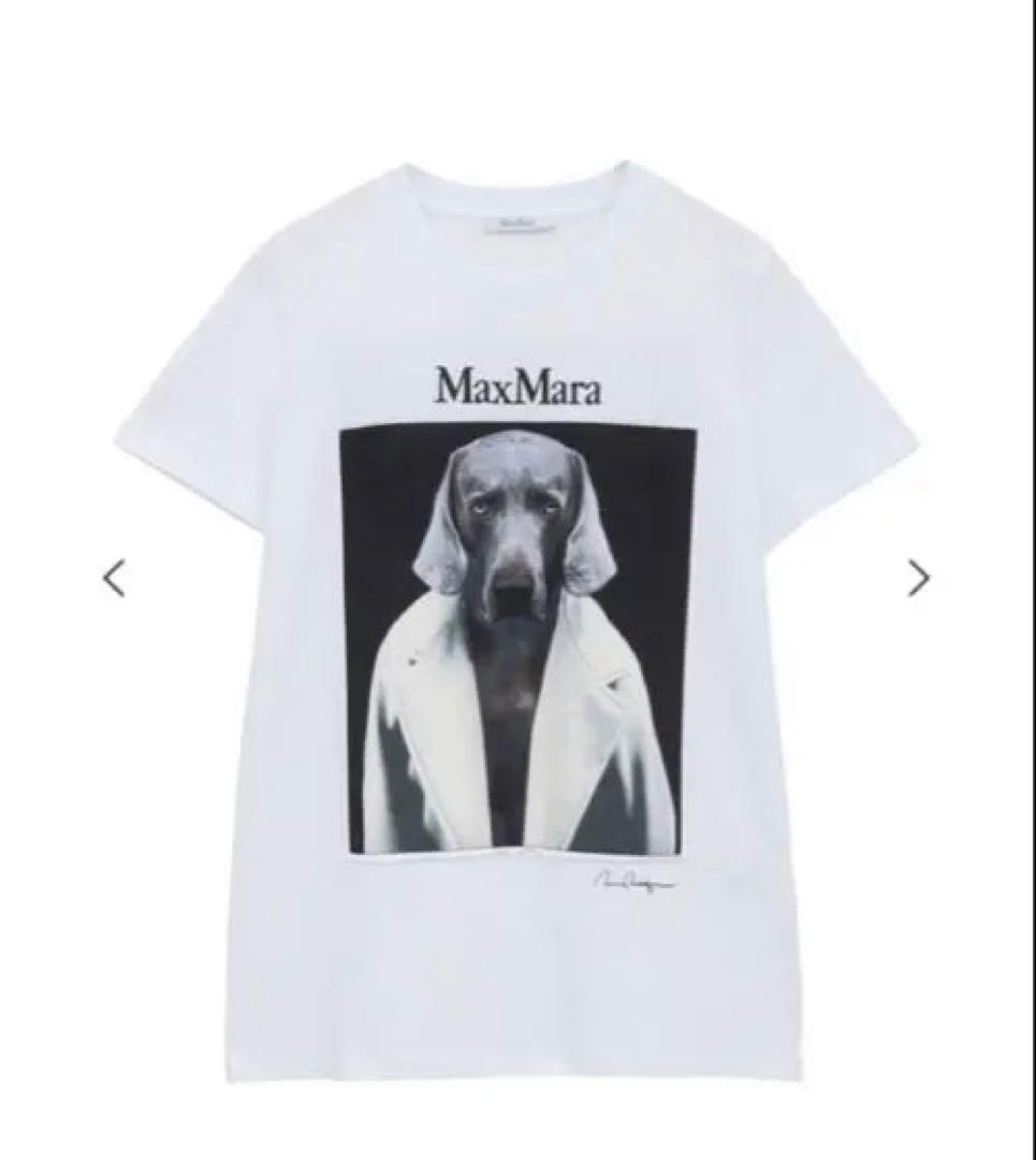 【新品未使用‼️】MaxMara 犬プリントコットンTシャツ　S
