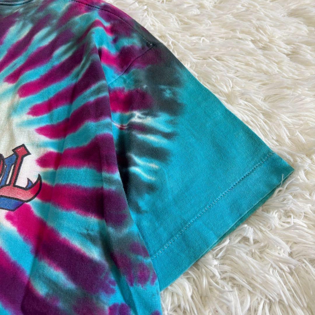 フルーツオブザルーム Tシャツ タイダイ ブルー コットン素材 90S B015