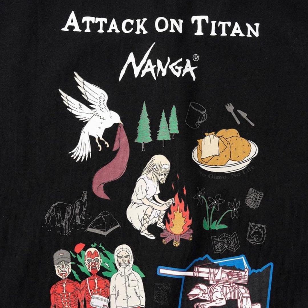 【 新品未使用 】進撃の巨人 × NANGA TEE ブラック XL