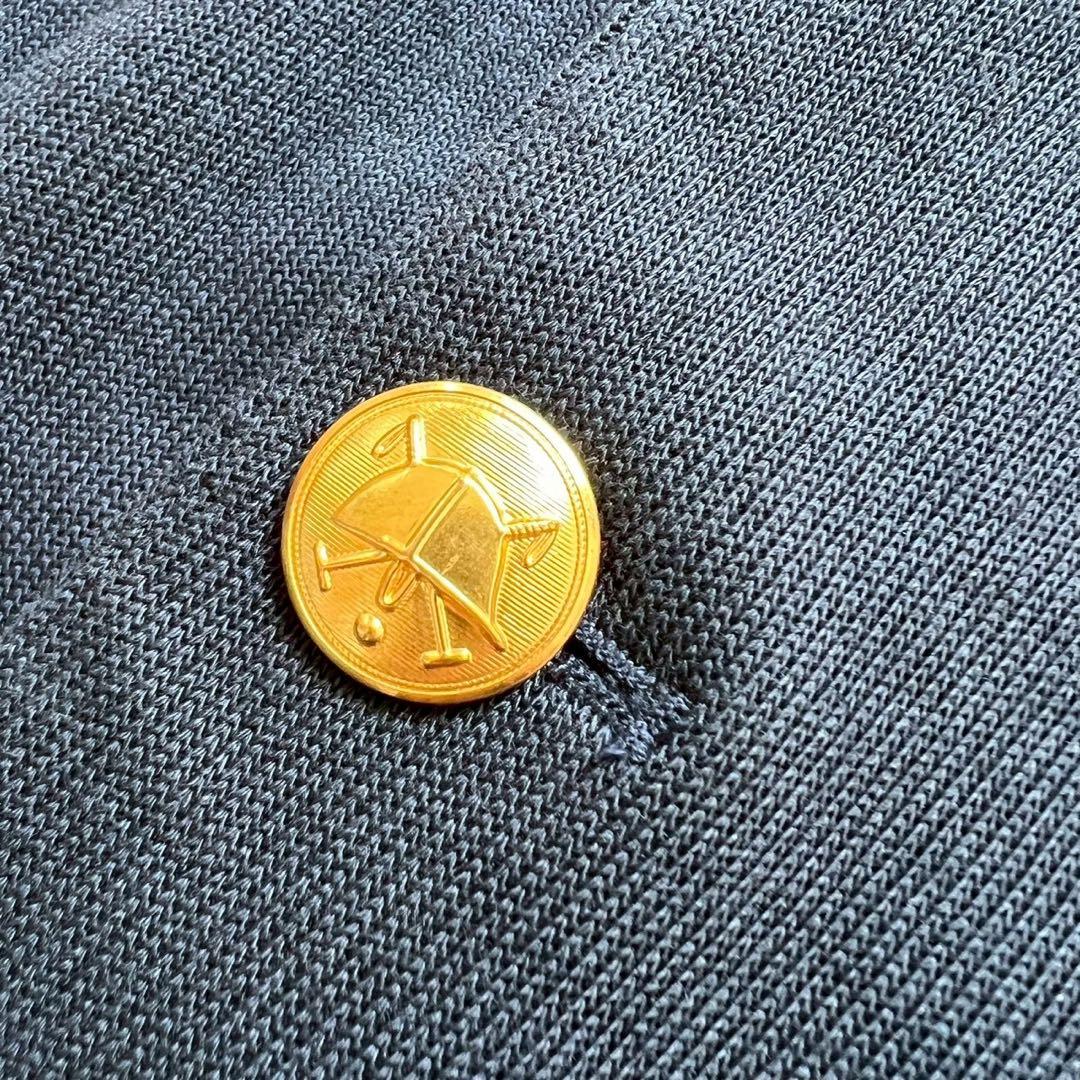 POLO RALPH LAUREN エンブレム刺繍 ニットブレザー ダブルボタン