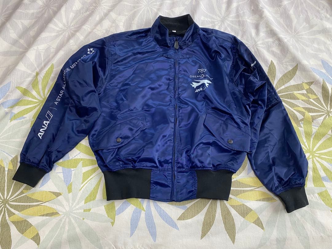 (極美品) ANA 787 フライトジャケット ネイビー