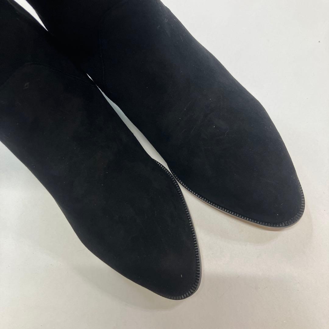 【新品未使用】インゲボルグ 黒 本革ヌバック ロングブーツ/定価66000-