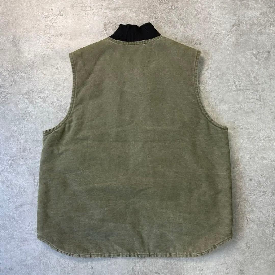 希少カラー■carhartt カーハート【L】00s ダックベスト 雰囲気◎