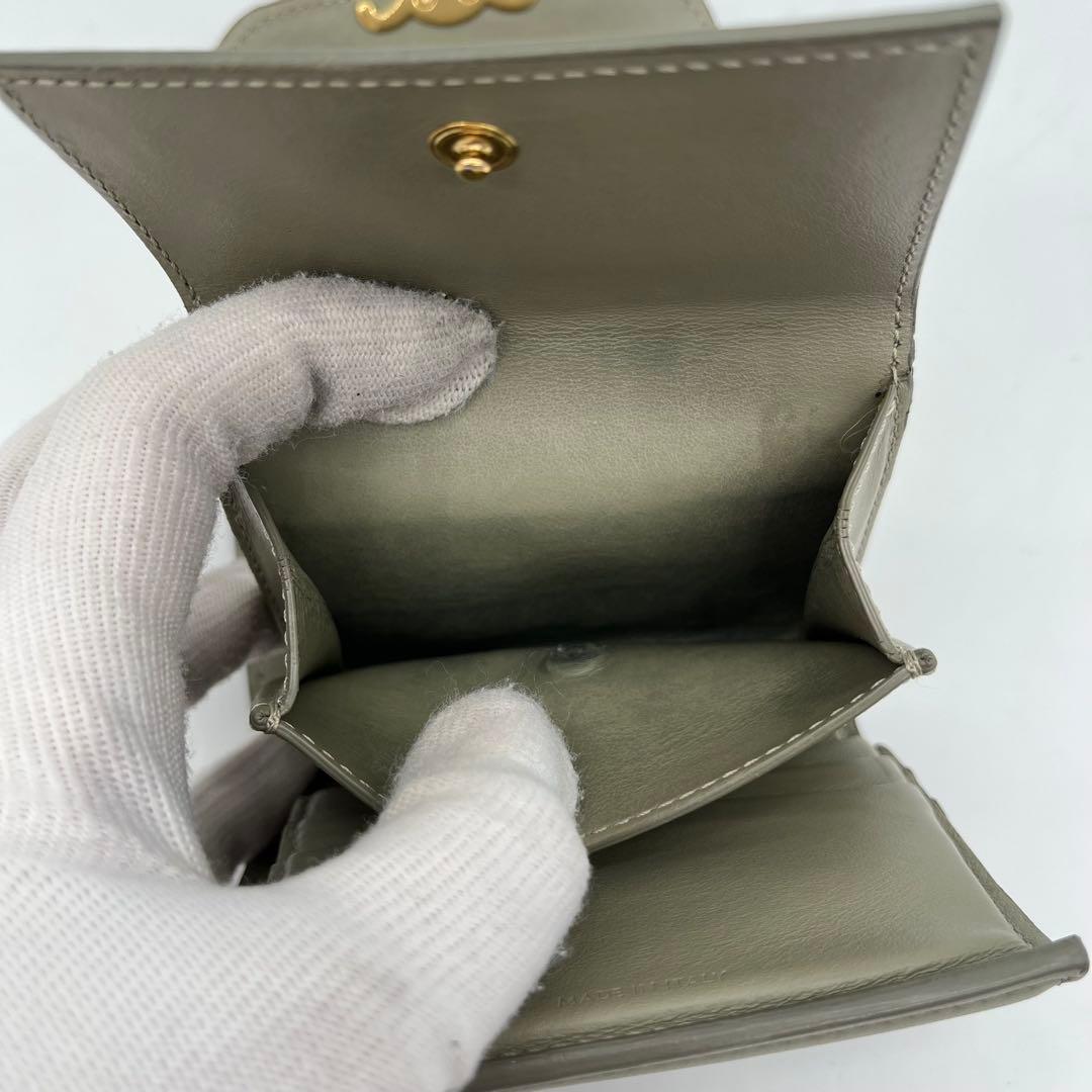 CELINE 三つ折り財布 トリオンフ ゴールド金具 スモールウォレット レザー