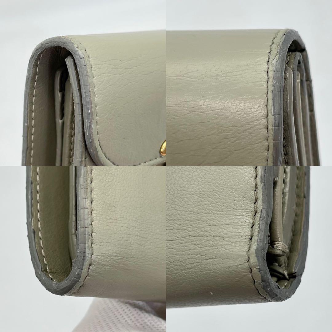 CELINE 三つ折り財布 トリオンフ ゴールド金具 スモールウォレット レザー