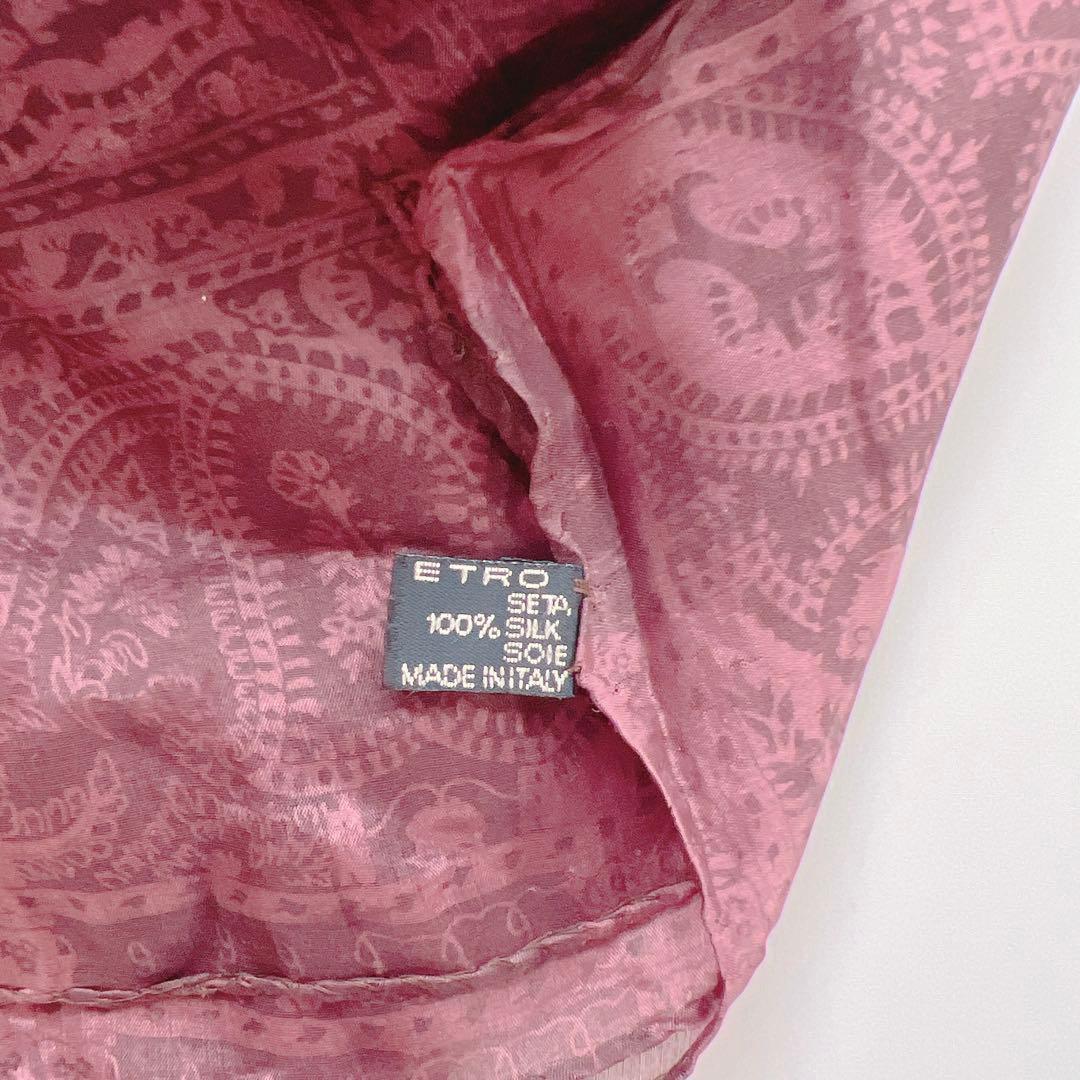 ETRO 100%シルク ペイズリー柄ストール