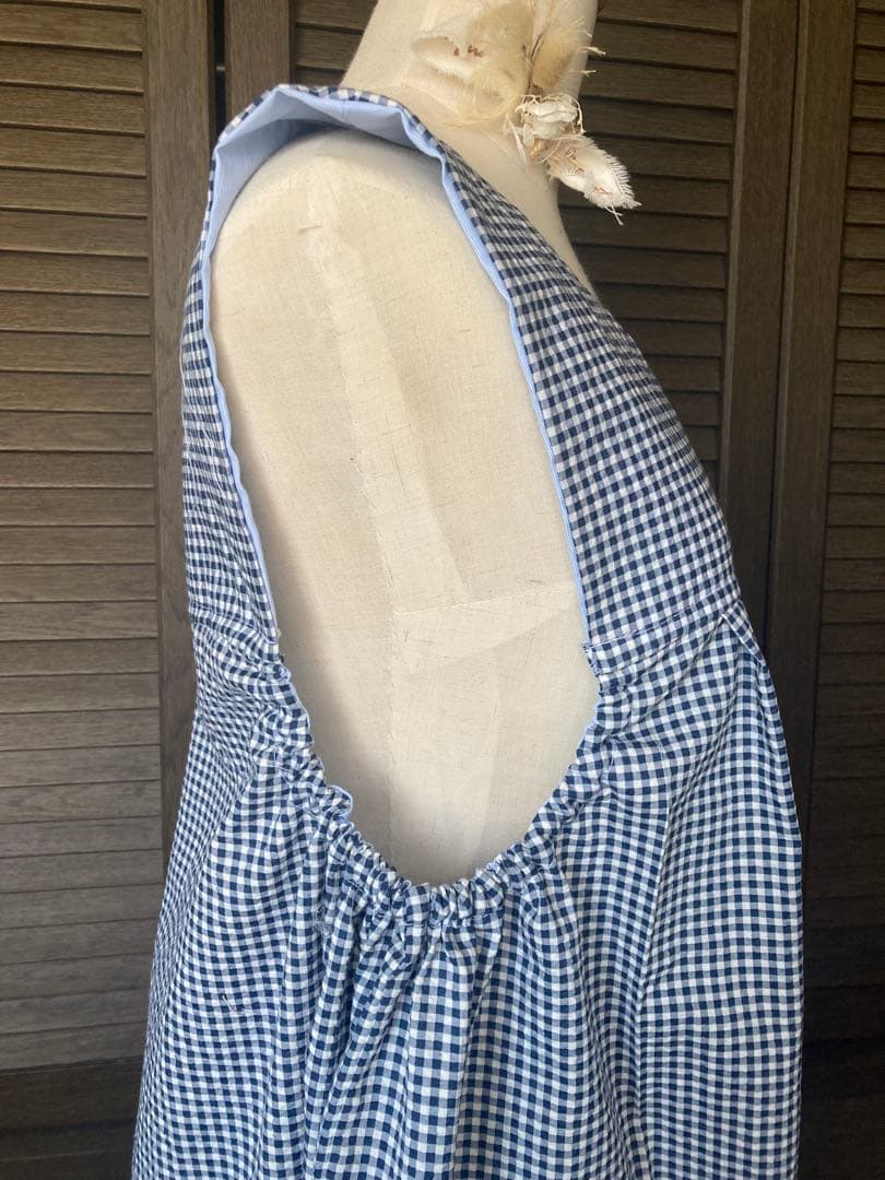 いーちゃん　エプロン　ハンドメイド　割烹着　保育士　介護士　看護師