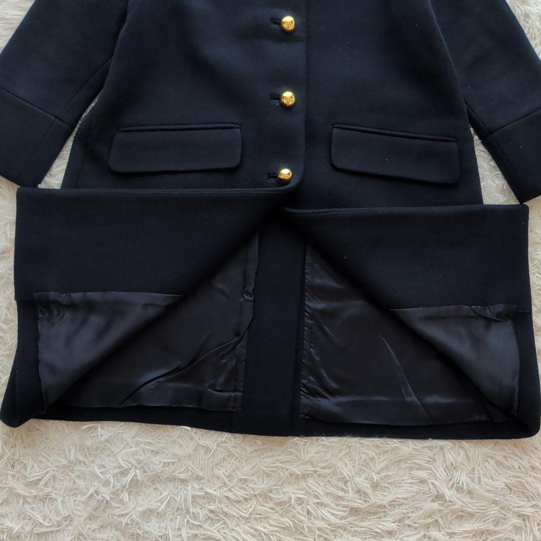【美品】J&M DAVIDSON ウールロングコート 金ボタン ６