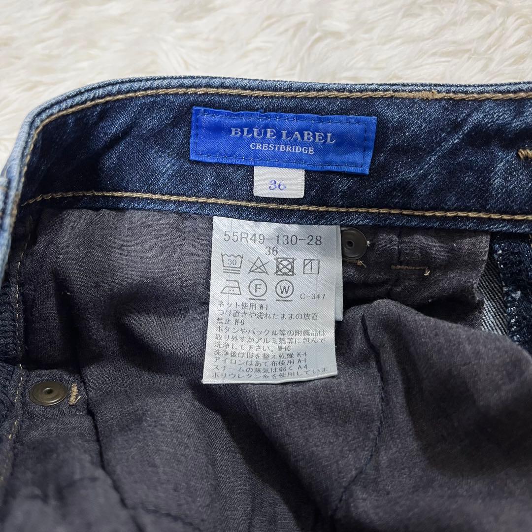 美品 ブルーレーベルクレストブリッジ デニム パンツ 36 S インディゴ