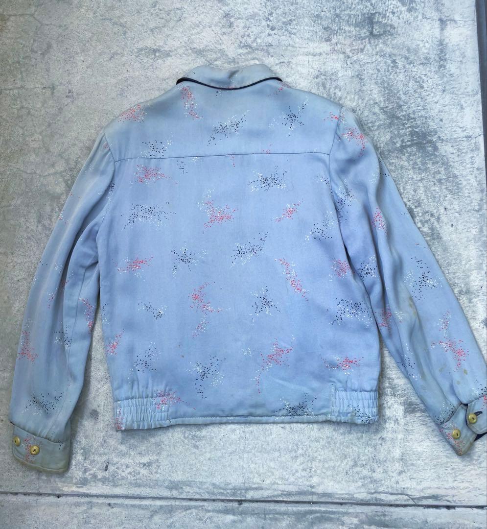 50s ギャバジャン アトミック柄　vintage レーヨン