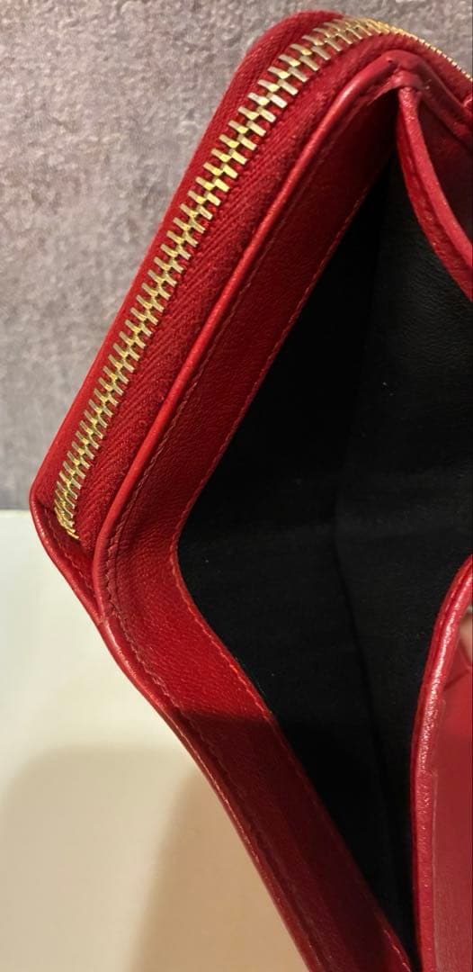 ❤️Yves Saint Laurent 二つ折り財布 レッド❤️