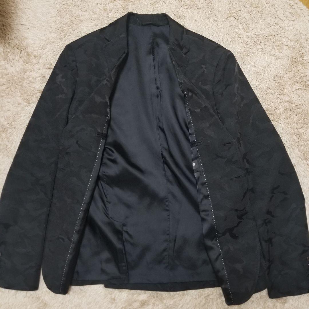 【美品】NEILBARRETT カモフラ テーラードジャケット S-M ブラック