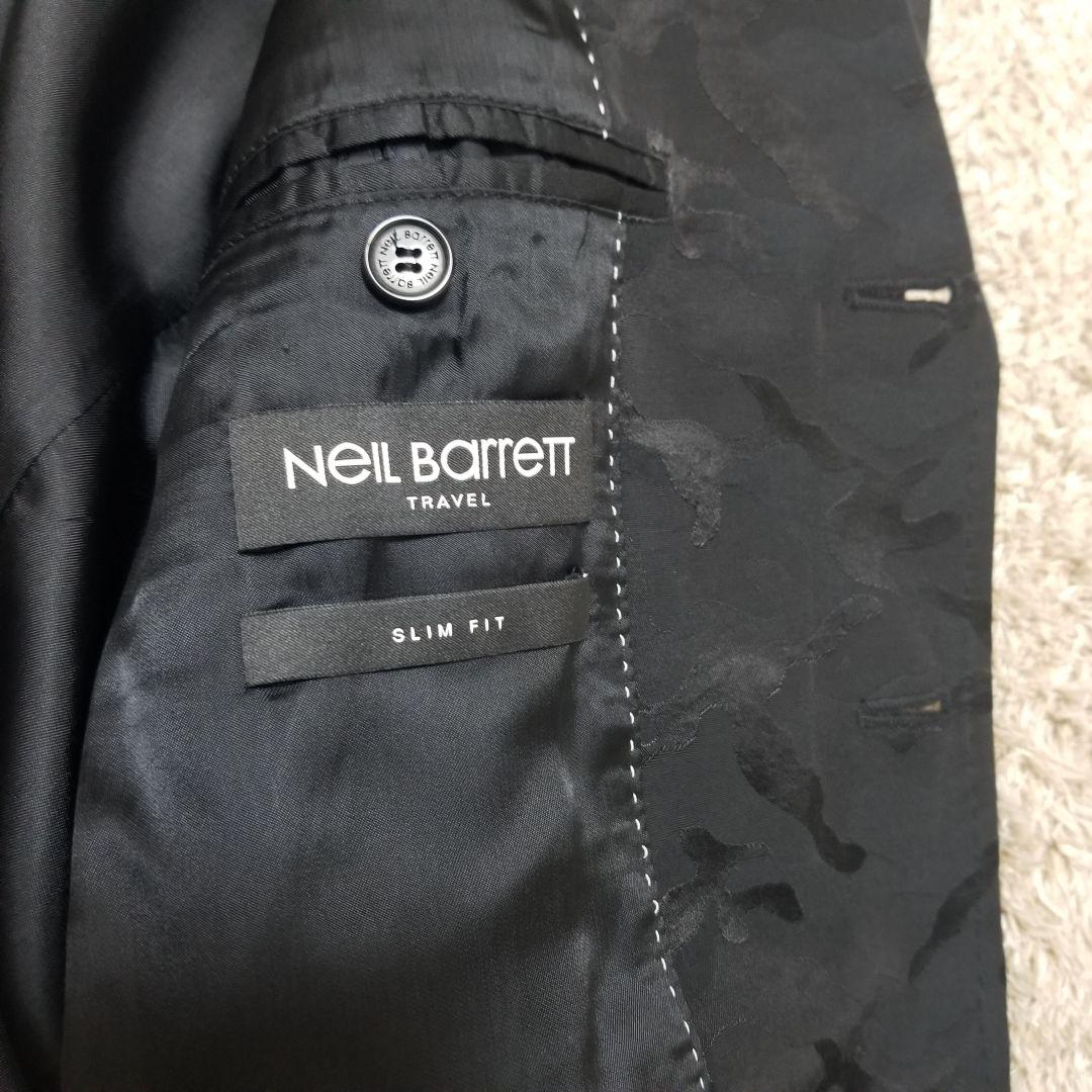 【美品】NEILBARRETT カモフラ テーラードジャケット S-M ブラック