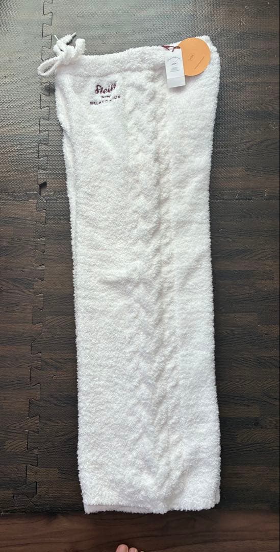 新品　ジェラートピケ　部屋着 もこもこパンツ　ホワイト　F