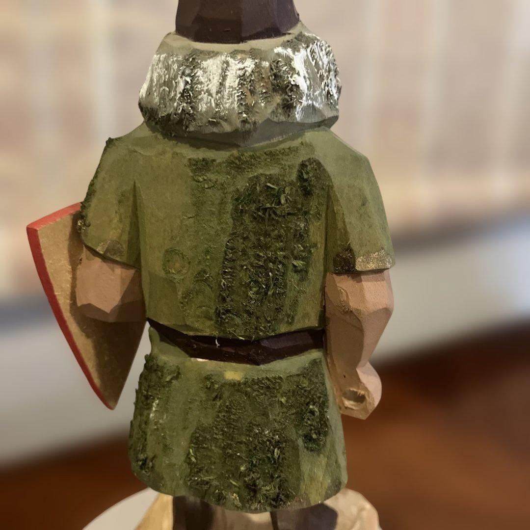 美品　ノルウェー　木彫　人形