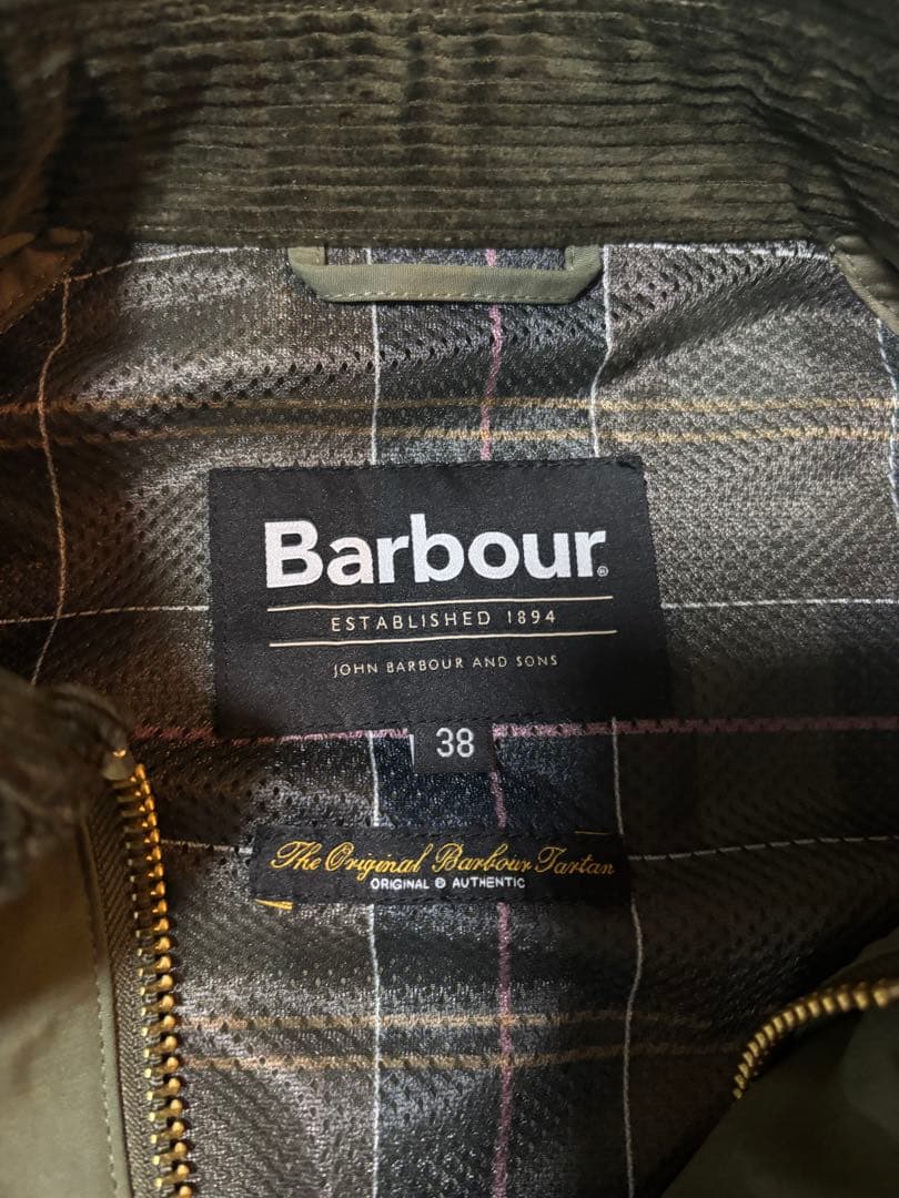 Barbour ビデイル ピーチスキン コットン ブルゾン M