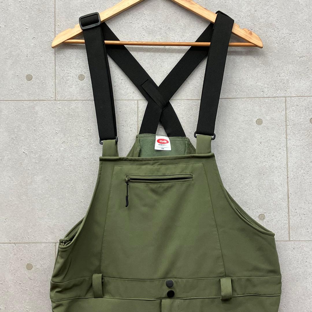Slyde ビブパンツ オーバーオール スノボ スキー Lサイズ グリーン