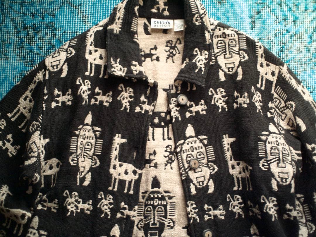 ジャケット・アウター 80s 90s CHICO'S native pattern coverall