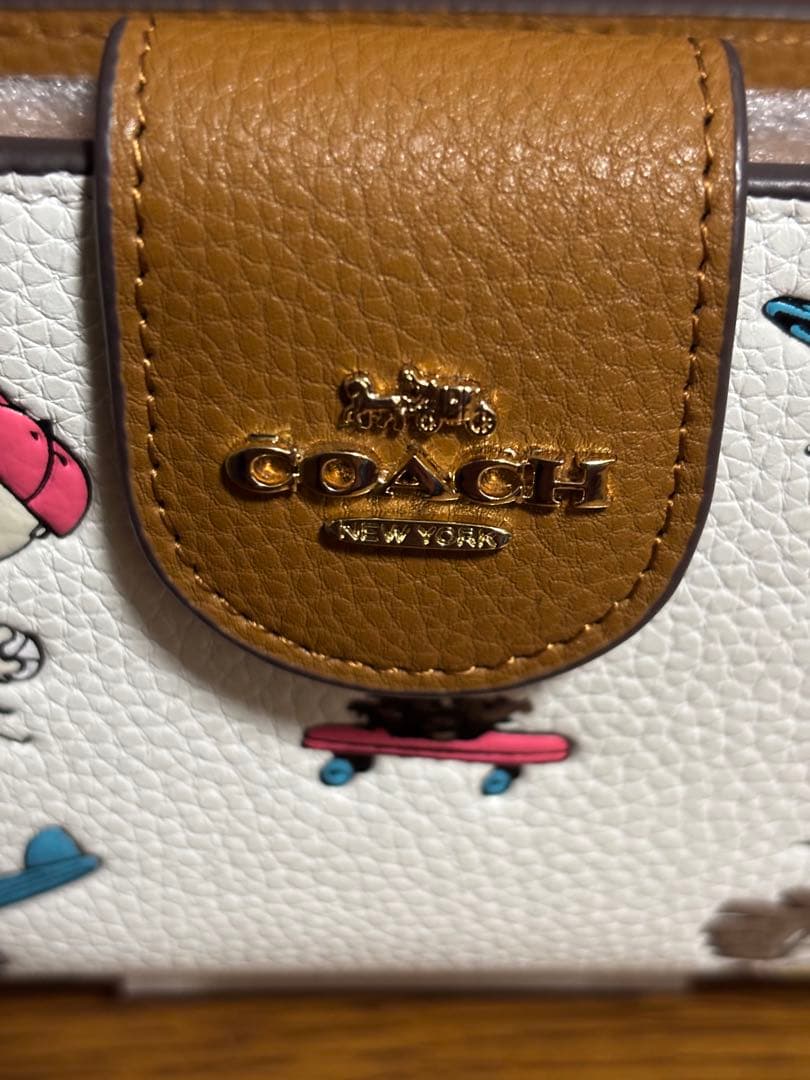 COACH コーチ スヌーピー　二つ折り財布　保存袋付き