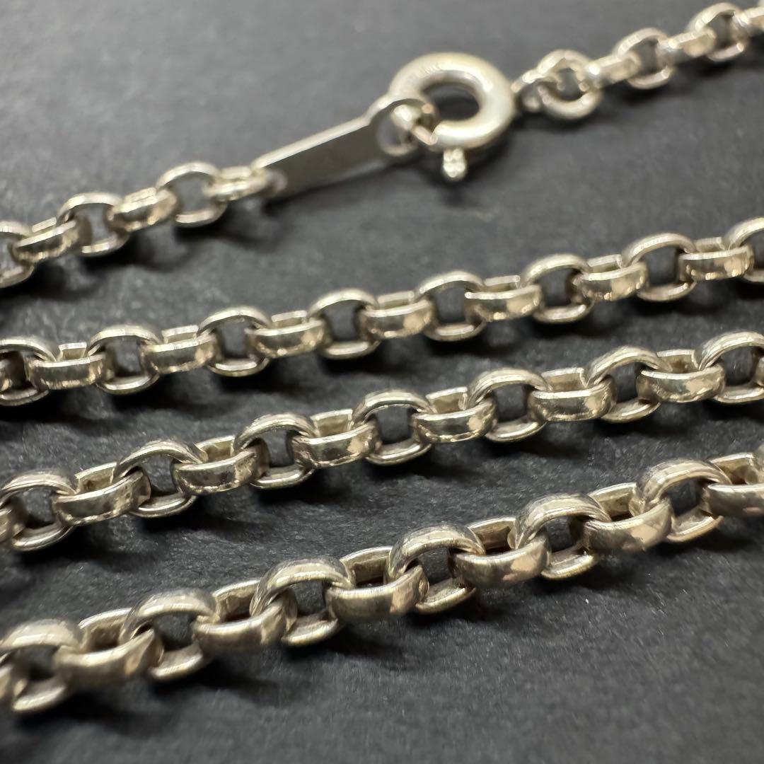 【太め 41㎝ 9g】ロールチェーンネックレス silver925