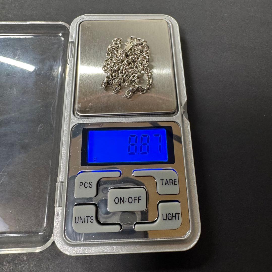 【太め 41㎝ 9g】ロールチェーンネックレス silver925