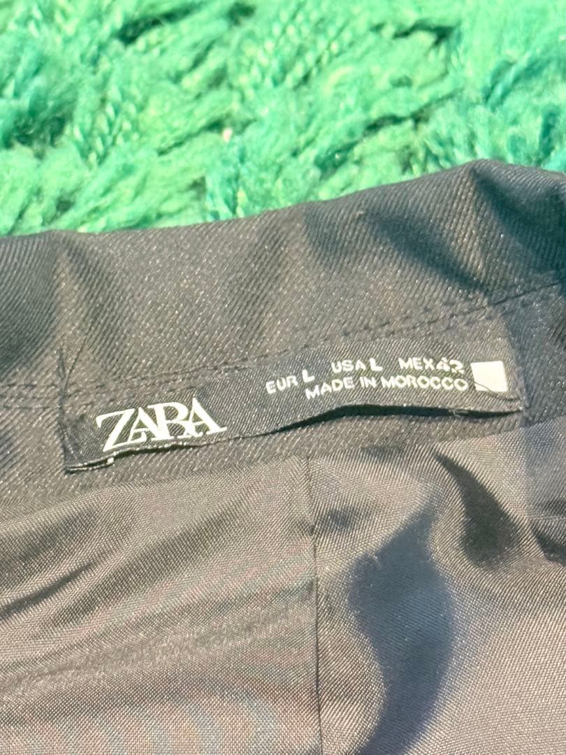 新品　Lサイズ　ZARA クロップド　ブラザー　ジャケット　ブラック