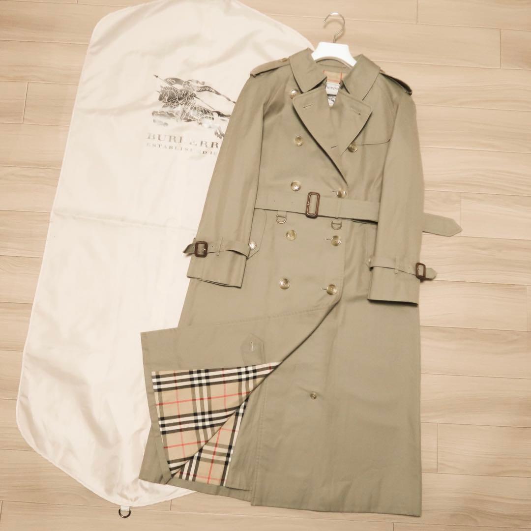 極美品貴重 ビンテージ BURBERRY トレンチコート ロング丈 バーバリー