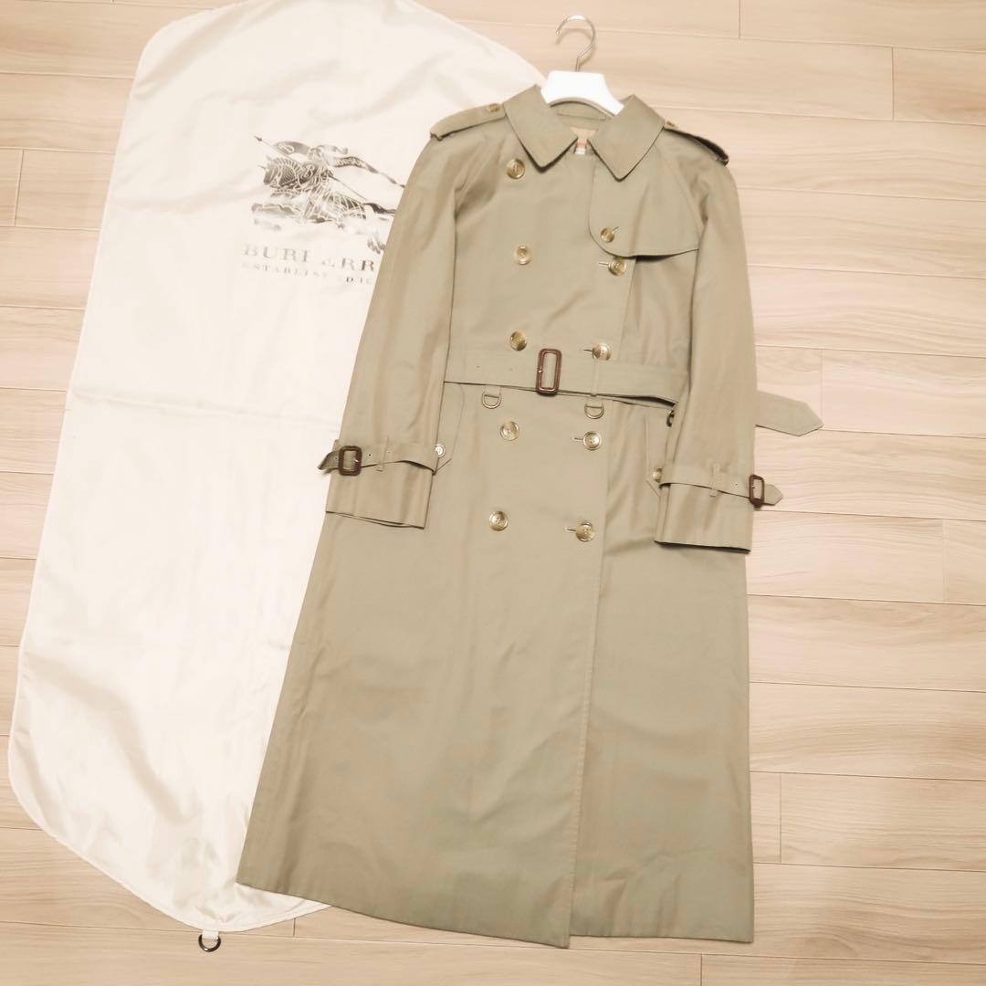 極美品貴重 ビンテージ BURBERRY トレンチコート ロング丈 バーバリー