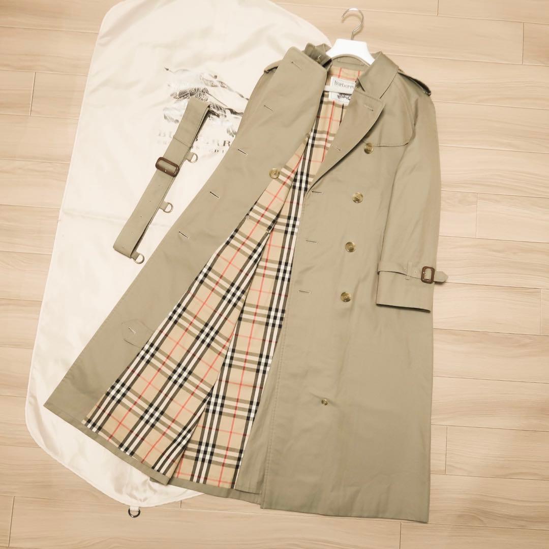 極美品貴重 ビンテージ BURBERRY トレンチコート ロング丈 バーバリー