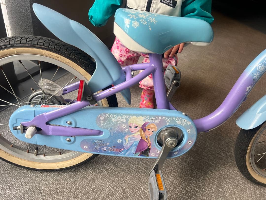 【引き取りお願いします】子供用自転車16インチ　アナと雪の女王　エルサ　アナ