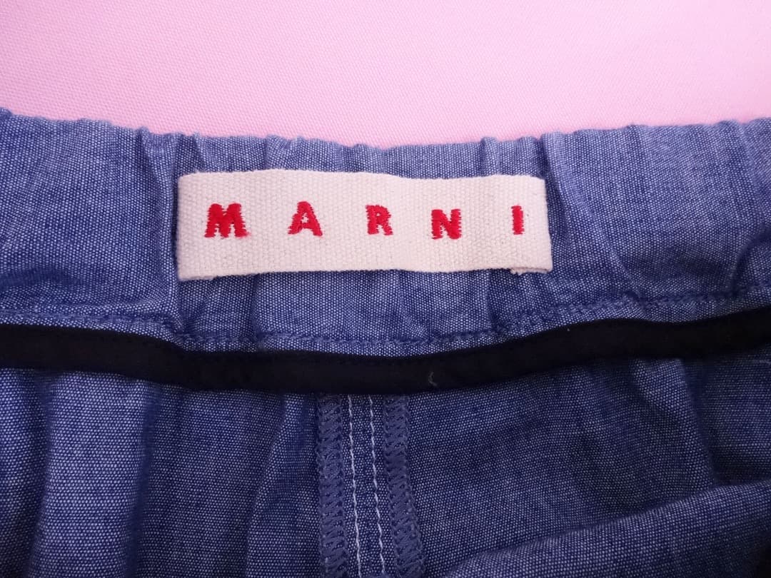 MARNI マルニ　シャンブレー素材　ギャザースカートセットアップ/ワンピース