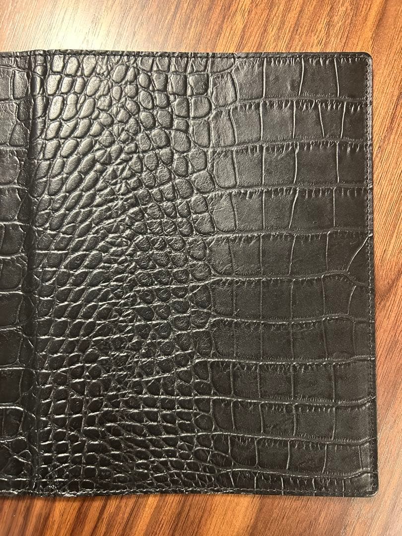 【美品】 ROMEO クロコ型押し革カバー A5 伊東屋