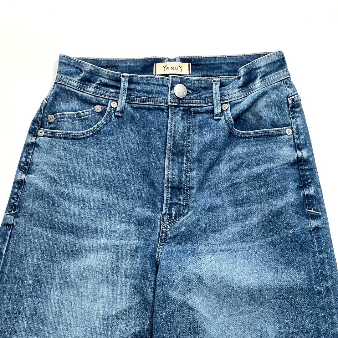 【大きいサイズ】ヤヌーク　YANUK　ワイドフレアデニムパンツ　CVL　26