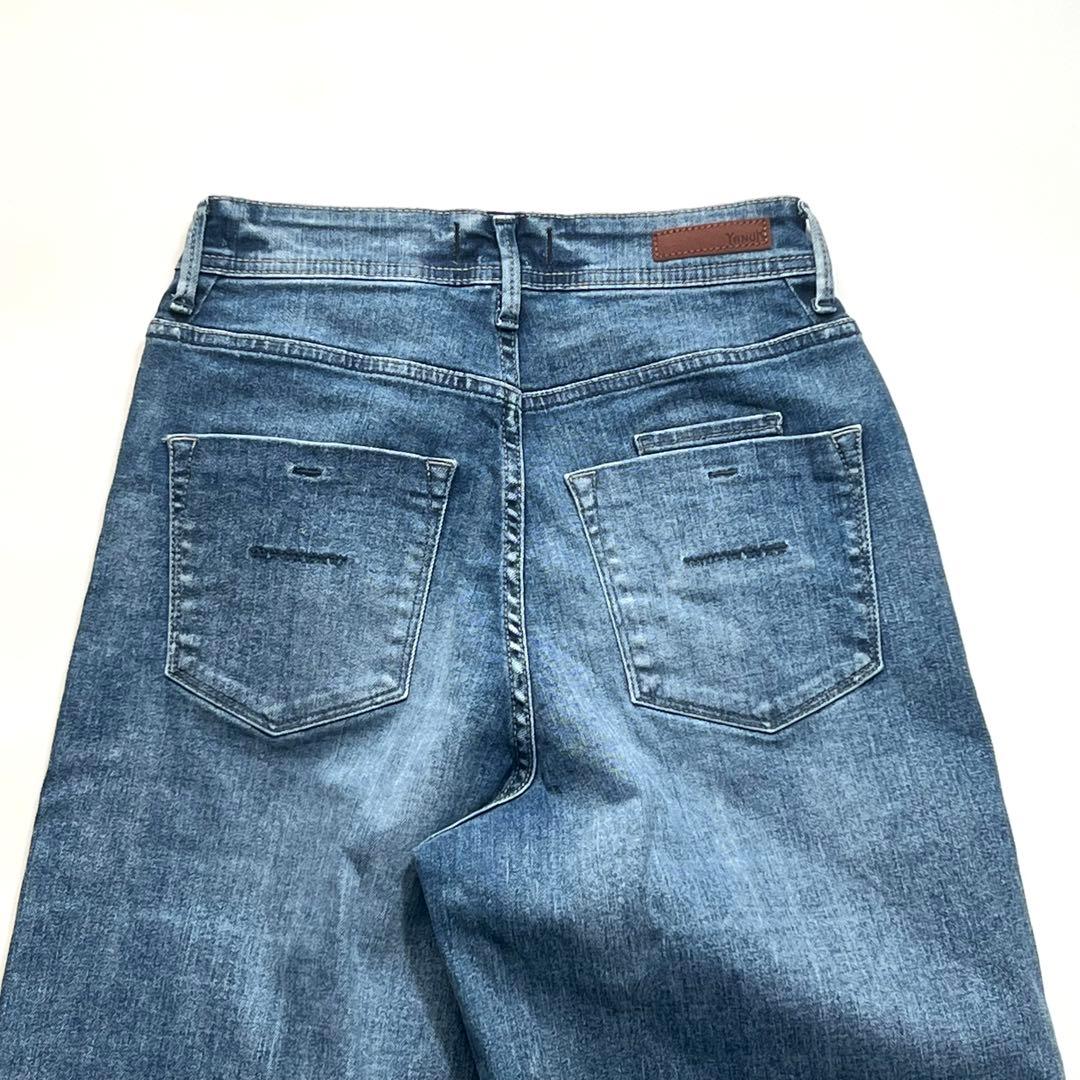 【大きいサイズ】ヤヌーク　YANUK　ワイドフレアデニムパンツ　CVL　26