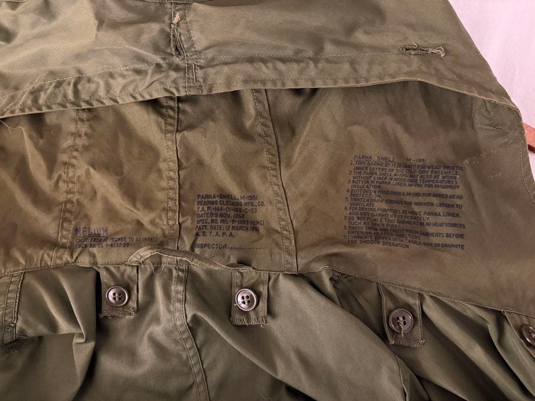 M-51 フィッシュテールパーカ ヴィンテージ 米軍実物 M51 USARMY