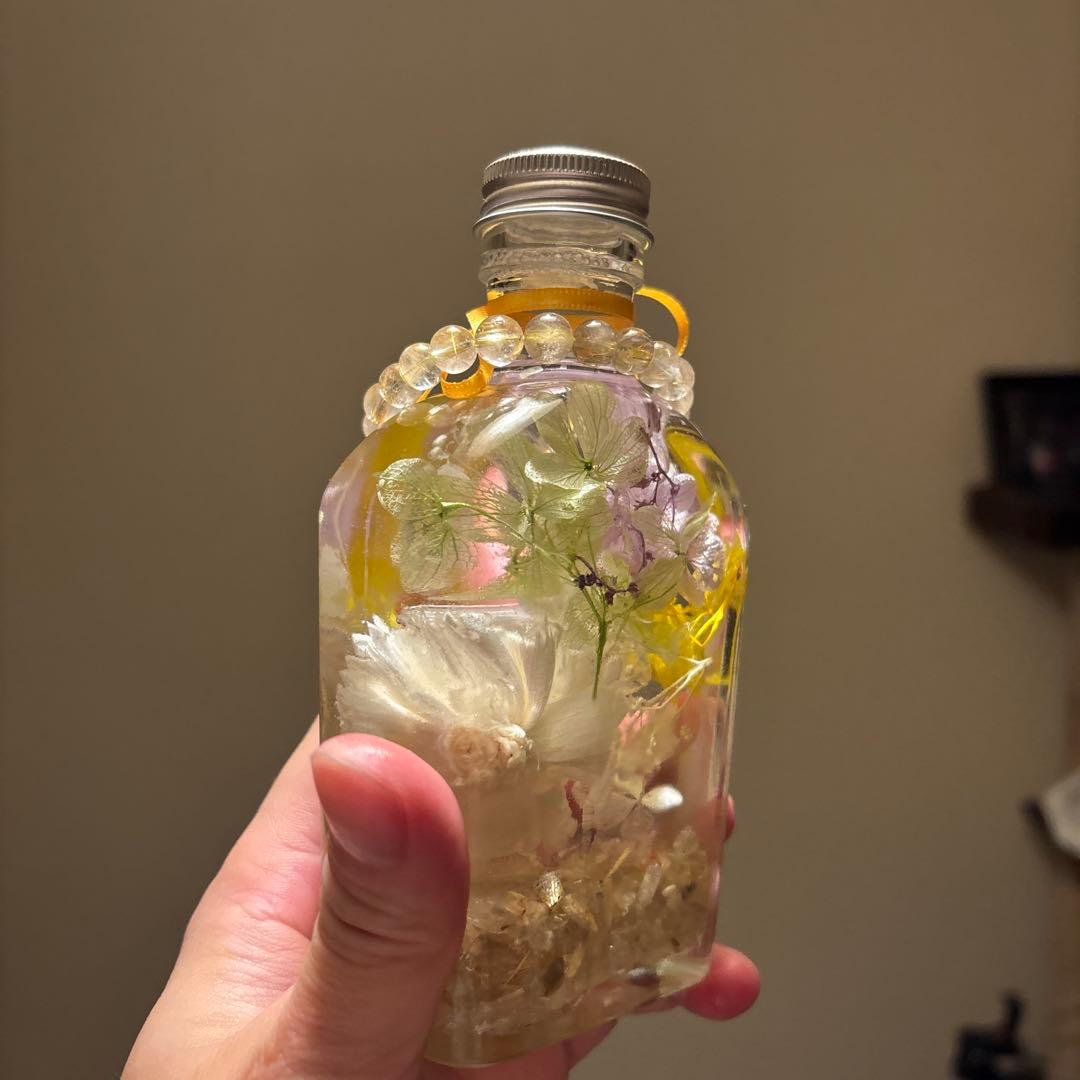 キキララさん専用　ゴールドパワーハーバリウム！ルチル入り！綺麗！